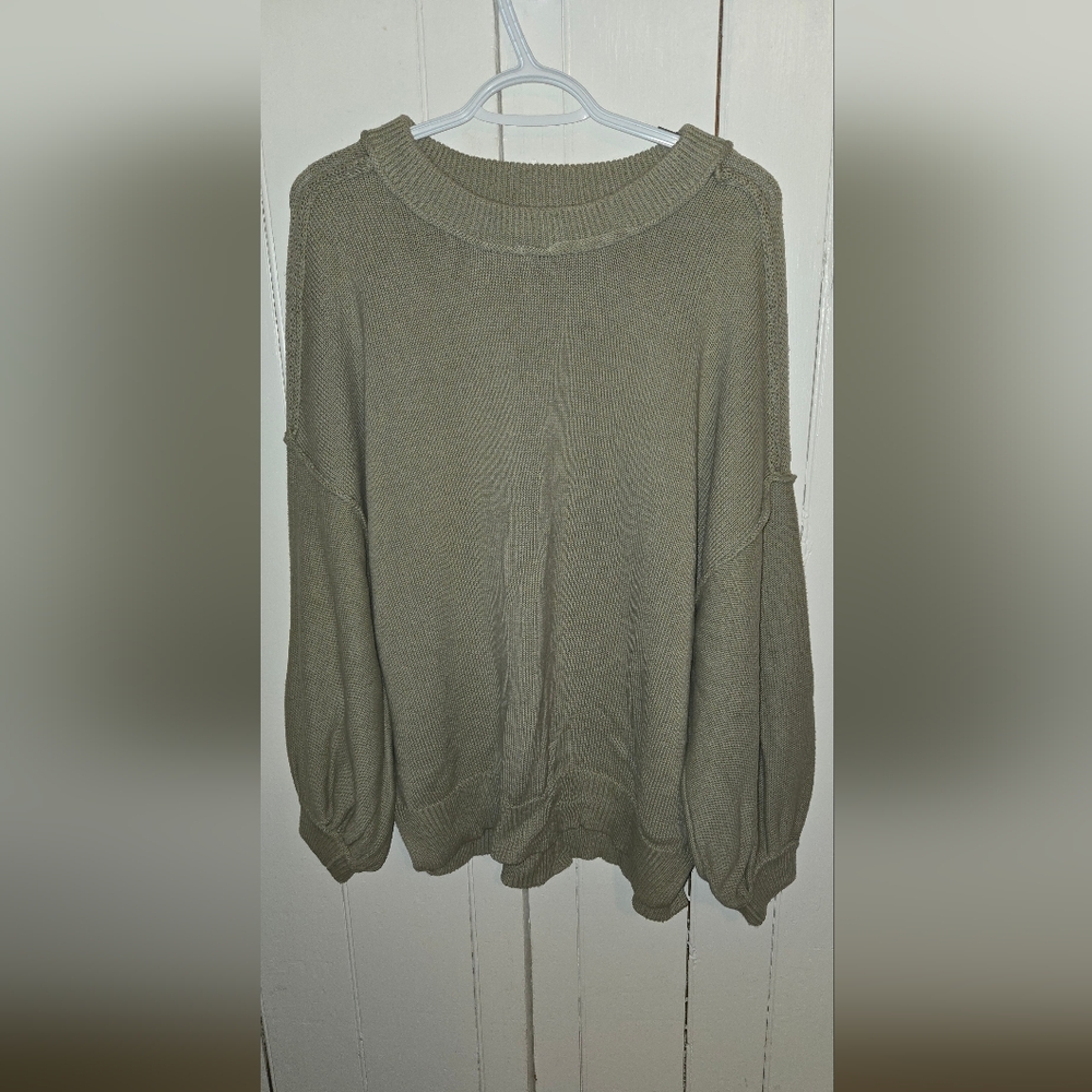 Women's bubble sleeve sweater boutique brand Perch sz 1XL